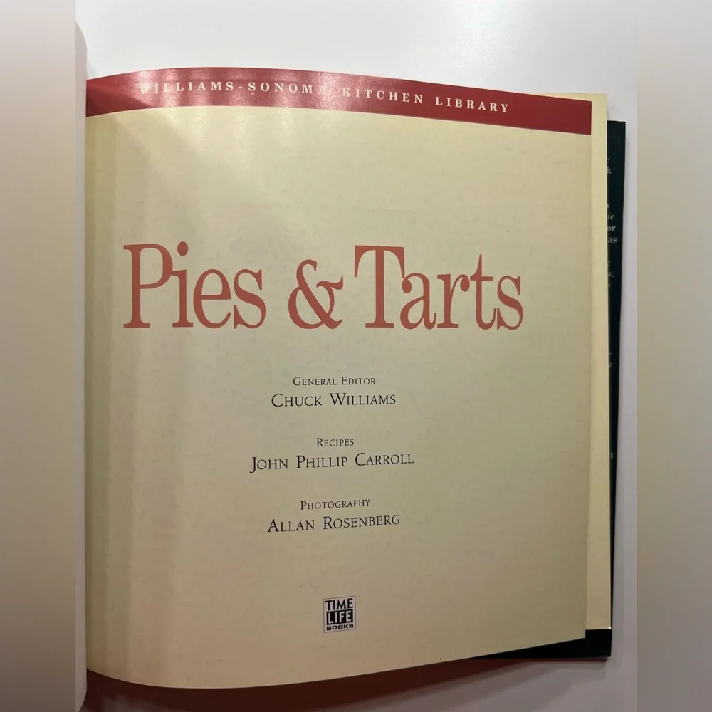 Pies & Tarts Williams-Sonoma Kitchen Library Ribbon Cookbook ISBN 0-7835-0200-1